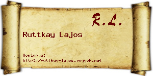Ruttkay Lajos névjegykártya